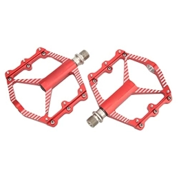 mumisuto Spares Bicycle Cycling Bike Pedals, Bike Bearing Aluminum Alloy Pedal Mountain Bicycle Bearing Pedal Accessories for Bicycles, Mountain Bikes, Folding Bikes, Road Bikes (Red)