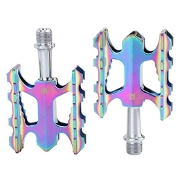 Bicycle Cycling Bike Pedals, Lightweight Aluminum Alloy Anti-Slip Durable Mountain Bike Pedals Road Bike Pedals - Dazzle