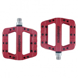 Owenqian Spares Bicycle Cycling Bike Pedals Mountain Bike Pedals 1 Pair Nylon Antiskid Durable Bike Pedals Surface For Road BMX MTB Bike 5 Colors For Exercise Bike Spin Bike And Outdoor Bicycles ( Color : Red )