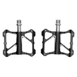 FECAMOS Spares Bicycle Flat Pedals, Special Hollow Design Bicycle Platform Flat Pedals with Wide Flat Area for Mountain Road Bike for Most Bicycle