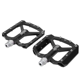 Nannigr Spares Bicycle Foot Rest, Large Area Aluminum Alloy Nonslip Simple Installation Mountain Bike Pedal for Mountain Bike(black)