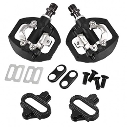 DWSLY Spares Bicycle mountain bike pedal Bicycle Pedal MTB Bike Self-Locking Pedal Clipless Pedal Platform Adapters For Shimano Spd Looking Keo System Suitable for mountain bikes, folding bikes ( Color : Nero )