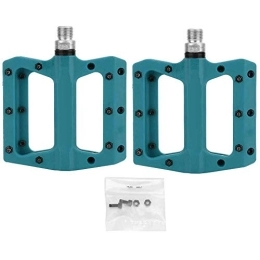 VGEBY Mountain Bike Pedal Bicycle Pedal 1 Pair Nylon Plastic Mountain Bike Pedal Lightweight Bearing Pedals for Bicycle(BLUE)