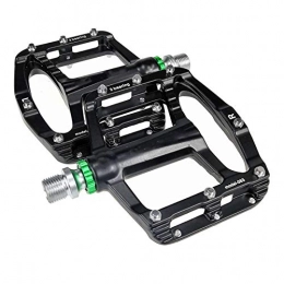 Huangjiahao Spares Bicycle Pedal 2PCS MTB BMX Mountain Road Bike Pedals Alloy 3 Bearing Flat Platform Black For Mountain BMX Road Accessories Bicycles