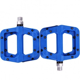 Asdflina Mountain Bike Pedal Bicycle Pedal 3 Palin Bearing Mountain Bike Pedal Road Bike Bicycle Accessories And Equipment Platform Bicycle Flat Alloy Pedals (Color : Blue)