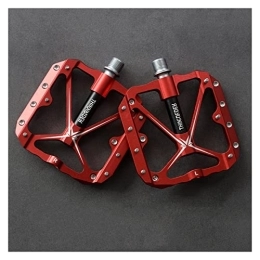CVZN Mountain Bike Pedal Bicycle Pedal 3 Sealed Bearings Flat Bike Pedals Fit For MTB Road Mountain Bike Pedals Bicycle Accessories Part Modified Parts (Color : Red-Black)