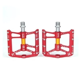 CVZN Spares Bicycle Pedal Aluminum Alloy 3 Sealed Bearing Bicycle Pedal Fit For Road Mountain Bike BMX Cycling Accessories Modified Parts (Color : Red)