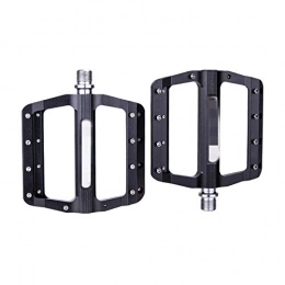 Lshbwsoif Mountain Bike Pedal Bicycle Pedal Aluminum Alloy Anti-slip Purlin Bearing Durable 1 Pair Bicycle Pedals Mountain Bike Pedals Bike Accessories Bicycle Platform Flat Pedals (Size:106.4* 100.8* 14.7mm; Color:Black)