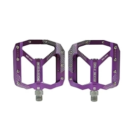 CVZN Mountain Bike Pedal Bicycle Pedal Aluminum Alloy Bearing Bicycle Pedal Fit For Mountain Off-Road Bike Pedal Cycling Accessories Modified Parts (Color : MG003 Purple)