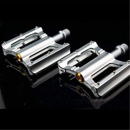 PQXOER Mountain Bike Pedal Bicycle Pedal Aluminum Alloy Bicycle Bearing Pedals With Anti Skid Peg Cycling Bike Pedals (Size:84 * 87 * 18mm; Color:Silver)