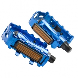 RJRK Spares Bicycle Pedal Aluminum Alloy Mountain Bike Road Platform Sealing Pedal, With Reflective Stripe Nimble Sturdy Durable Anti-Slip Spikes Blue