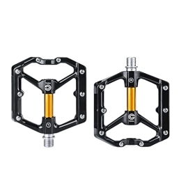 CVZN Mountain Bike Pedal Bicycle Pedal Aluminum Alloy Pedal Fit For MTB Mountain Urban BMX Hybrid Bikes Sealed Bearing All-round Bike Pedals Modified Parts (Color : Black golden)