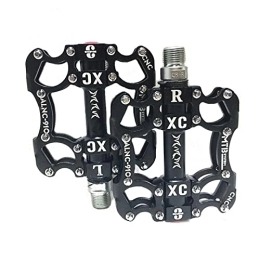 CVZN Spares Bicycle Pedal Aluminum Alloy Sealed 2 Bearing Bicycle Pedal Fit For Road Mountain BMX Bike Pedal Cycling Parts Modified Parts (Color : Black)