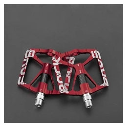 CVZN Mountain Bike Pedal Bicycle Pedal Aluminum Alloy Ultralight Pedal 1 DU Pelin Bearing Pedal Reflective Fit For Mountain Road Bike Pedal Modified Parts (Color : K307T-Red)