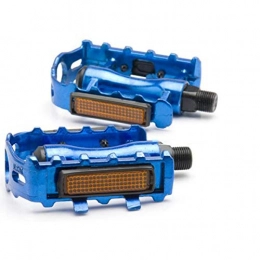 SYLTL Mountain Bike Pedal Bicycle Pedal Aluminum Alloy with Light Strip Ultralight 1 Pair Road Bike Hybrid Pedals Bicycle Accessories, blue