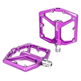 YepYes Spares Bicycle Pedal Anti-slip Aluminum Alloy Mountain Bike Pedal Ultralight Bearing Bike Pedal Purple for Spin Bike, Exercise Bike and Outdoor Bicycles