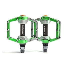 CNRTSO Mountain Bike Pedal Bicycle Pedal Anti-slip Ultralight CNC MTB Mountain Bike Platform Pedal Flat Sealed Bearing Pedals Bicycle Accessories Bike pedals (Color : Green)