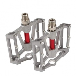 Aaren Mountain Bike Pedal Bicycle Pedal Bearing Universal Road Mountain Bike Pedal Aluminum Alloy Anti-Skid Pedal Bicycle Accessories Easy Installation (Color : Silver)