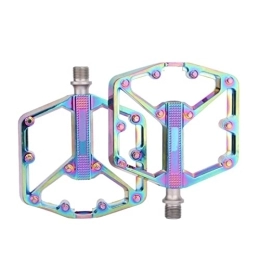CVZN Spares Bicycle Pedal Bicycle Pedal Fit For MTB Mountain Bike Ultralight 3 Bearing Aluminum Alloy Multiple Cycling Parts Modified Parts (Color : 3 Bearings Colorful)