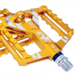 YAzNdom Mountain Bike Pedal Bicycle Pedal Bike Cycling Pedals Mountain And Road Bicycle Pedals Platform for Most Kinds of Bicycles Lightweight Skid (Color : Yellow, Size : 97x105x18mm)