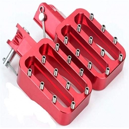 Huangjiahao Spares Bicycle Pedal Bike Foot Pegs Motorcycle Pedals Treadles Footrest Foot Peg Universal Aluminum Alloy For Mountain BMX Road Accessories Bicycles (Size:82.9 * 38.2 Mm; Color:Red)