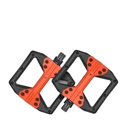 CVZN Mountain Bike Pedal Bicycle Pedal Fit For Bike Mountain Foot Plat 9 / 16 Ultralight Cr-mo Bearings Pedal Bicycle Accessories Parts Modified Parts (Color : Black Orange)
