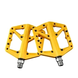CVZN Mountain Bike Pedal Bicycle Pedal Fit For BMX Mountain Bike Pedals 2 Bearing Lightweight Nylon Fiber Bicycle Platform Pedals Modified Parts (Color : yellow)
