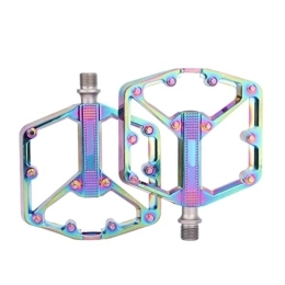 CVZN Spares Bicycle Pedal Fit For Folding Bicycle Mountain Bike Pedal Aluminium Alloy DU Bearing Pedal Bicycle Parts Modified Parts (Color : 3 Peilin planting)