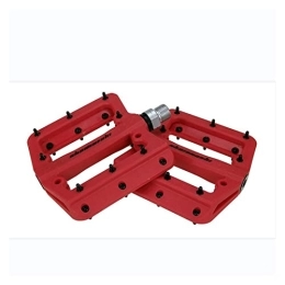 CVZN Mountain Bike Pedal Bicycle Pedal Fit For Mountain Bicycle Bike BMX Flat Pedals Nylon Multi-Colors Cycling Sports Ultralight Accessories Modified Parts (Color : Red)
