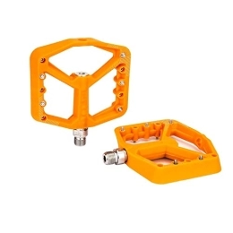 CVZN Spares Bicycle Pedal Fit For Mountain Bike BMX Bike Ultralight Flat Pedal Bearings Big Foot Pedal Nylon Bushing Pedals Modified Parts (Color : Orange)