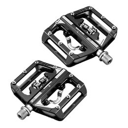 CVZN Spares Bicycle Pedal Fit For Mountain Bike Clipless Pedal Single Side Clip Compact Double Function Pedalen Platform Pedals Modified Parts (Color : Black)