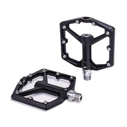 CVZN Spares Bicycle Pedal Fit For Mountain Bike Flat Pedal Ultralight CNC Aluminum Alloy Smooth Bearings Cycling Accessories Modified Parts (Color : JT07 Black)