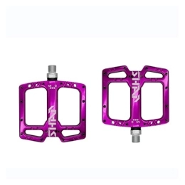 CVZN Mountain Bike Pedal Bicycle Pedal Fit For Mountain Bike Pedal Seal 3 Bearing Polished Hollow Flat Feet Mtb Bicycle Pedals Riding Parts Modified Parts (Color : Purple)