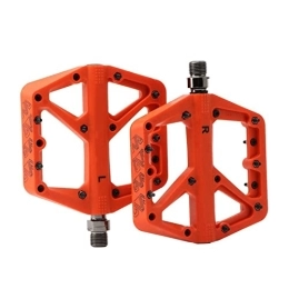 CVZN Mountain Bike Pedal Bicycle Pedal Fit For Mountain Road Bike Nylon Pedal Peilin Bearing Width-Width XC Off-road Mtb Pedal Clip Modified Parts (Color : Orange)