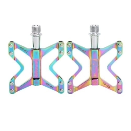 CVZN Mountain Bike Pedal Bicycle Pedal Fit For Mountain Road Folding Bike Pedal Ultralight CNC Aluminum Alloy DU Bearing Durable Pedal Modified Parts (Color : 7colors)