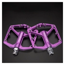 CVZN Mountain Bike Pedal Bicycle Pedal Fit For MTB Road Mountain Cycling Bike Pedals Aluminum Alloy Sealed Bearing One-piece Bicycle Pedals Modified Parts (Color : Purple)