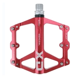 CVZN Spares Bicycle Pedal Fit For Road Mountain 2023 Bike Pedals Platform Bicycle Flat CNC Alloy Pedals 2DU Bearings Pedal Modified Parts (Color : Red)