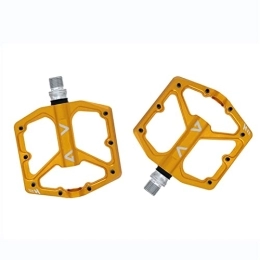 CVZN Spares Bicycle Pedal Fit For Road Mountain Bike Pedal Anodized CNC Flat Foot 3 Bearing Climbing Mtb Bicycle Pedal Modified Parts (Color : yellow)
