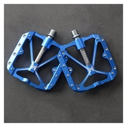 CVZN Spares Bicycle Pedal Flat Bike Pedals Fit For Mountain Road 3 Sealed Bearings Wide Platform Pedals Bicycle Accessories Modified Parts (Color : Blue-Titanium)