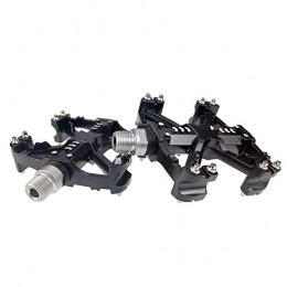 Panjianlin Spares Bicycle pedal Mountain Bike Pedals 1 Pair Aluminum Alloy Antiskid Durable Bike Pedals Surface For Road Bike 4 Colors (Color : Black)