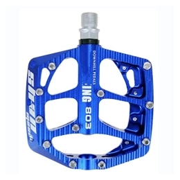 CVZN Mountain Bike Pedal Bicycle Pedal Mountain Bike Sealed CNC Aluminum Body Fit For MTB Road Bicycle 3 Bearing Flat Foot Pedal Part Modified Parts (Color : Blue)
