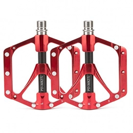 LULUVicky-Cycling Spares Bicycle Pedal MTB Bike Platform Pedals, 9 / 16" Wide Plus Aluminium Alloy Flat Cycling Pedals 3 Sealed Bearing Axle for Mountain BMX Road Bikes Biking Accessories Bike Pedals for MTB, Road Bicycle, BMX