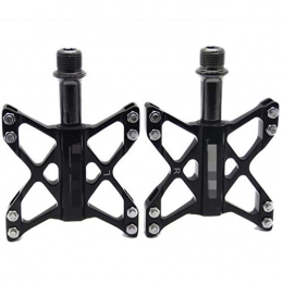 Huangjiahao Spares Bicycle Pedal MTB BMX Mountain Pedals 3 Bearing Platform Pedals For Mountain BMX Road Accessories Bicycles (Size:One Size; Color:Black)