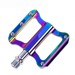 PPCAK Mountain Bike Pedal Bicycle Pedal MTB Good Grip Flat Pedal Ultralight Alloy Bearings And Downhill Anti-slip Rainbow Platform Road Bike Pedals (Color : BXT FT 002)