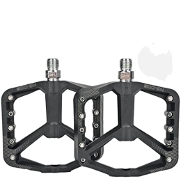 CVZN Mountain Bike Pedal Bicycle Pedal Nylon Fiber Bearing Pedal Fit For Bicycle Mountain Folding Bike Cleat Pedal Cycling Accessories Modified Parts (Color : Black)