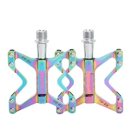 CVZN Mountain Bike Pedal Bicycle Pedal Sealed DU Bearing Butterfly Bicycle Pedals Fit For Mountain BMX Folding Bike Aluminium Alloy Pedal Modified Parts (Color : Colorful)