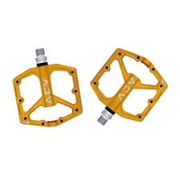 CVZN Spares Bicycle Pedal Ultra-light 3 Bearing Flat Pedals Fit For Mountain Bike Bicycle Pedal Cycling Accessories Modified Parts (Color : Golden)