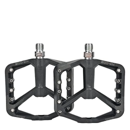 CVZN Spares Bicycle Pedal Ultra-light Bike Pedal Nylon Fiber Sealed Bearing Fit For Mountain Bicycle Platform Flat Pedals Modified Parts (Color : Black)
