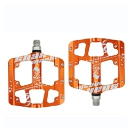 CVZN Spares Bicycle Pedal Ultra-light Ultra-thin 3 Bearings Aluminum Alloy Bike Pedals Fit For Mountain Road Bicycle Pedal Modified Parts (Color : Orange)