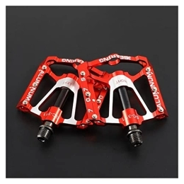 CVZN Mountain Bike Pedal Bicycle Pedal Ultralight Aluminum 3 Bearings Bicycle Pedals Fit For Mountain Bike Road Cycling Platform Pedals Modified Parts (Color : 3 Bearings S Red)